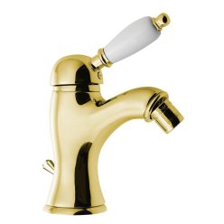   Bidé csaptelep, Sapho KIRKÉ lefolyóval fehér karral arany KI03BZ