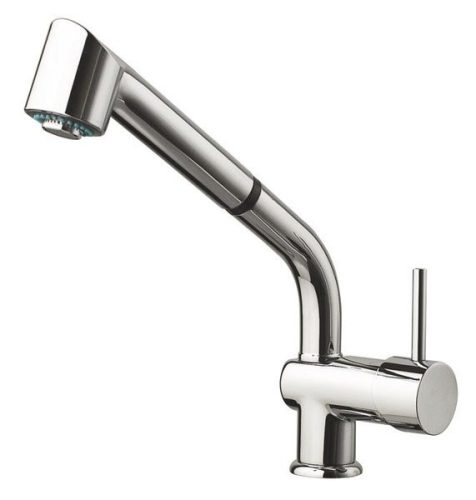 Mosogató csaptelep, Sapho RHAPSODY kihúzható fejjel 29cm króm 5550