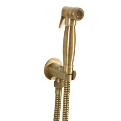   Bidé csaptelep, Sapho REITANO retro zuhany gégecsővel tartóval bronz 9106