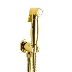   Bidé csaptelep, Sapho REITANO retro zuhany gégecsővel tartóval arany 9105