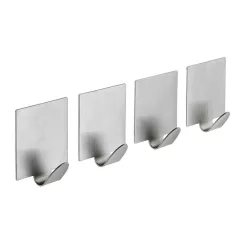 Fogas, Öntapadó fogas, inox, 4db : 33209 Sapho