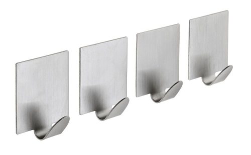 Fogas, Öntapadó fogas, inox, 4db : 33209 Sapho