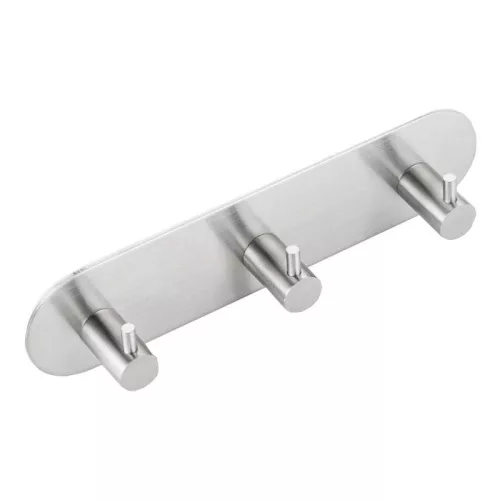 Fogas, Öntapadó triplafogas, inox : 32203 Sapho