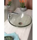 Mosdó, BEAUTY RIPPLE üveg mosdó, átmérőr 42 cm : 2501-18 Sapho