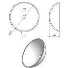 Mosdó, BEAUTY RIPPLE üveg mosdó, átmérőr 42 cm : 2501-18 Sapho