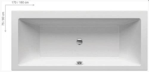 Kád, Ravak FORMY 1 180 x 80 fehér C881000000