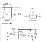 WC, Wellis Clement fali Rimless WF00016