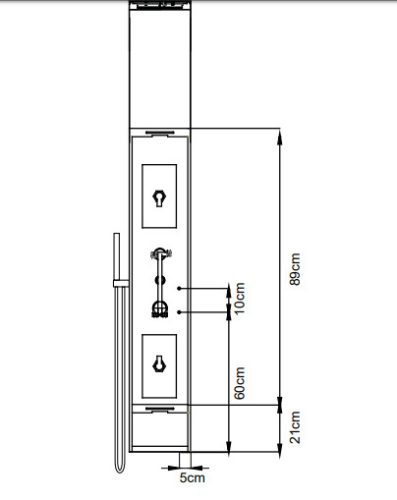 Zuhanypanel, Wellis Glam WZ00087