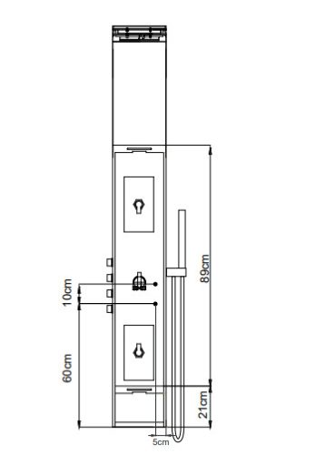 Zuhanypanel, Wellis Mona WZ00090