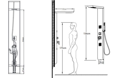 Zuhanypanel, Wellis Paloma WZ00088