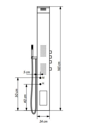 Zuhanypanel, Wellis Bonita WZ00089
