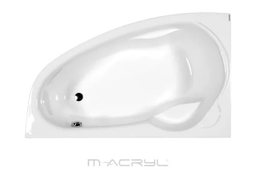 Hidromasszázs kád, M-Acryl Liza  150x95 Wellness 22 fúvókás elektronikus
