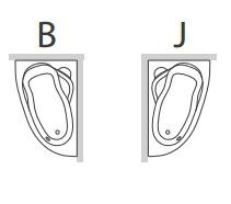 Hidromasszázs kád, M-Acryl Liza  150x95 Wellness Premium 24 fúvókás elektronikus