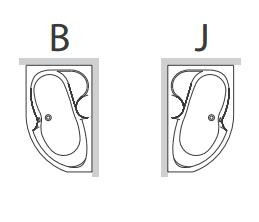 Hidromasszázs kád, M-Acryl Azalia  160x105 Wellness 22 fúvókás elektronikus jobbos