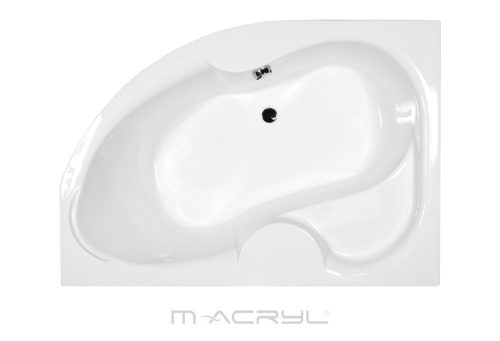 Hidromasszázs kád, M-Acryl Azalia  160x105 Wellness Premium 24 fúvókás elektronikus