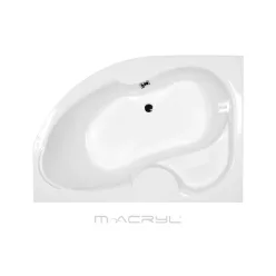   Hidromasszázs kád, M-Acryl Azalia  170x105 Activ 4+4+4 pneumatikus vezérléssel