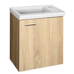   Alsó szekrény, Aqualine Fali 44X50 cm 51046DP platina tölgy jobbos