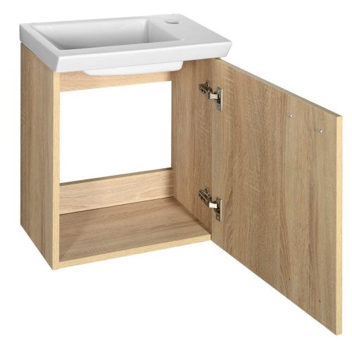 Alsó szekrény, Aqualine Fali 44X50 cm 51046DP platina tölgy jobbos