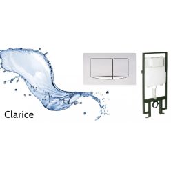   Öblítőtartály, Wellis Clarice falsík mögötti WC tartály + Angular nyomólap EE00278