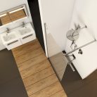 Walk-In, Ravak Walk-In Wall-100 fekete, fekete+átlátszó üveg, 1 merevítővel GW9WA030SZ1