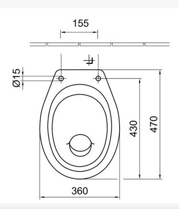 WC, Alföldi Bázis laposöblítésű hátsó kifolyású 4030
