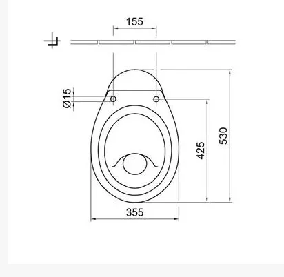WC, Alföldi Bázis laposöblítésű alsó kifolyású 4032 E+