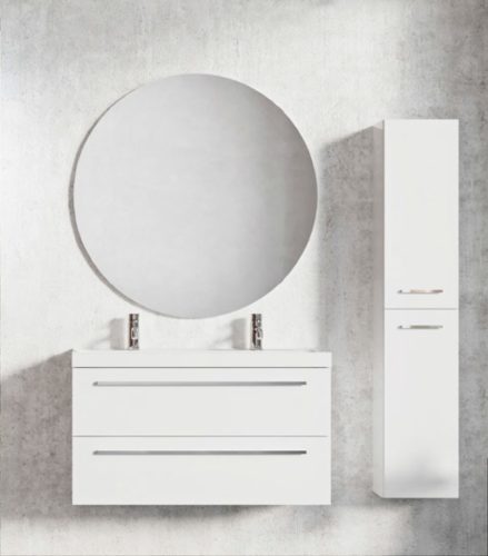 Fürdőszobabútor alsó szekrény, Valore CLEVER 2 FIÓKOS SZEKRÉNY WHITE 80 CM CERAM WHITE