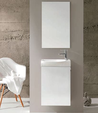 Komplett fürdőszobabútor, Valore CITY 3 MOSDÓ SZEKRÉNY 45 CM 1A + PORC. MOSDÓ WHITE