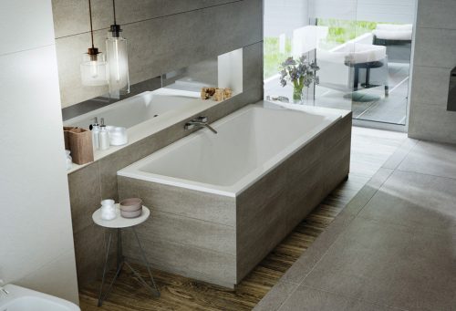 Kád, M-acryl SABINA KÁD SLIM VÁLTOZAT 170x75 + LÁB