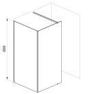 Walk-in, Ravak Walk-In Corner Set 120x80, zuhanykabin fekete+transparent GW1CG430SZ1