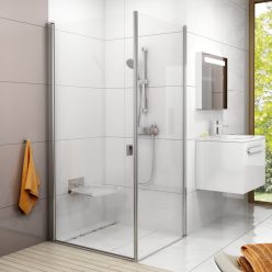   Zuhanykabin, Ravak Chrome CRV1-100+CPS-100 fix oldalfal fehér 1QVA0101Z1/9QVA0100Z1