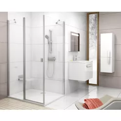   Zuhanykabin, Ravak Chrome CRV2-90+CPS-90 fix oldalfal krómhatású 1QV70C00Z1/9QV70C00Z1