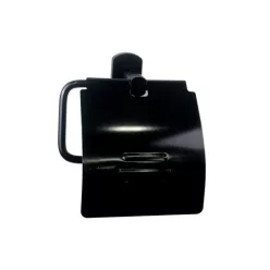 WC papír tartó, Sanotechnik fekete SOHO 7186B