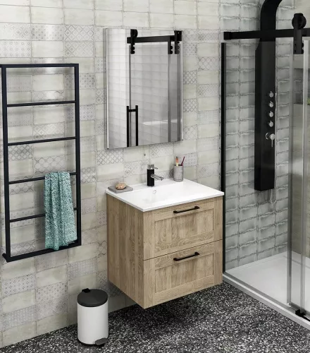 Fürdőszobabútor alsó szekrény, Sapho AMIA 59x60x45 Texas tölgy AM060