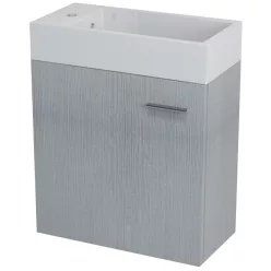   Alsó szekrény, Sapho LATUS IV mosdótartó szekrény 49,5x50x24,5 cm ezüst tölgy LT410