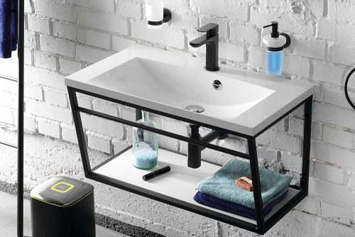 Fürdőszobabútor mosdópult, Sapho SKA fekete 60x40x46 SKA101