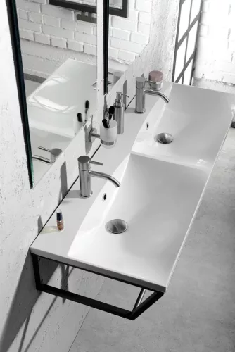 Fürdőszobabútor mosdópult, Sapho SKA fekete 120x20x46 SKA204