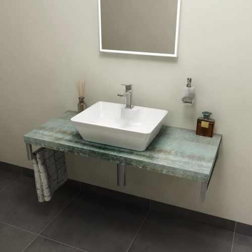 Fürdőszobabútor mosdópult, Sapho AVICE 80x50 aquamarine AV086