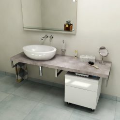   Fürdőszobabútor mosdópult, Sapho AVICE 160x50 cement szürke AV167