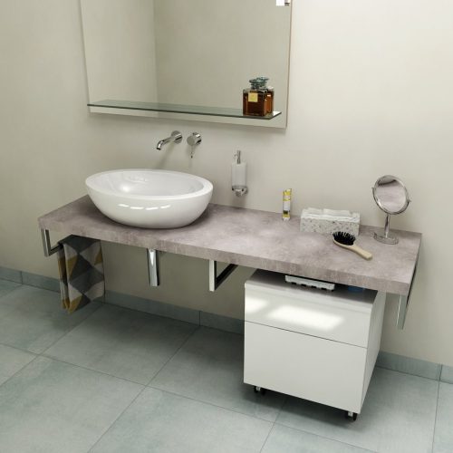 Fürdőszobabútor mosdópult, Sapho AVICE 160x50 cement szürke AV167