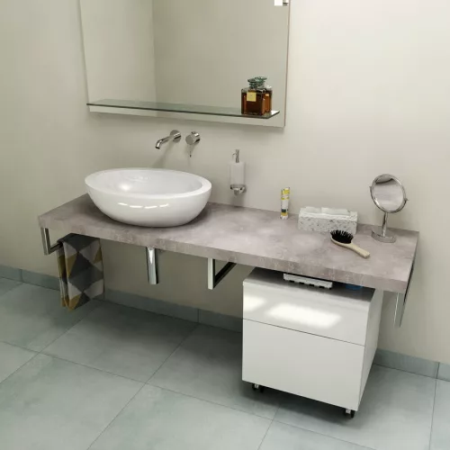 Fürdőszobabútor mosdópult, Sapho AVICE 160x50 cement szürke AV167