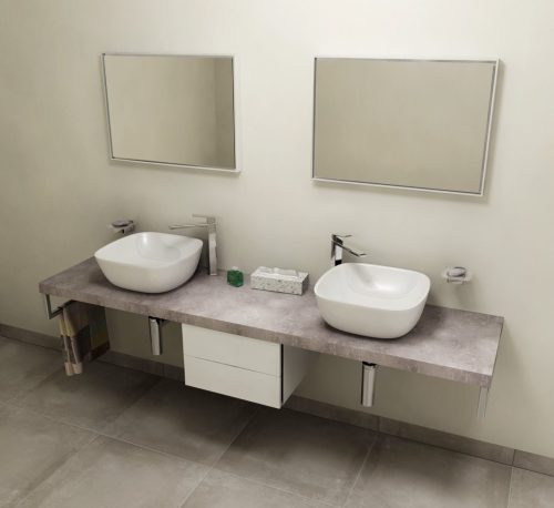 Fürdőszobabútor mosdópult, Sapho AVICE 170x50 cement szürke AV177