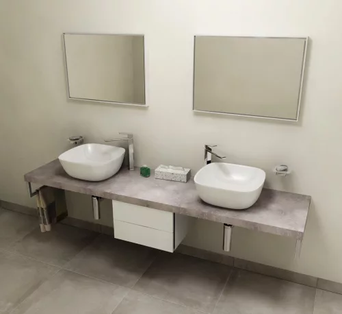 Fürdőszobabútor mosdópult, Sapho AVICE 200x50 cement szürke AV207