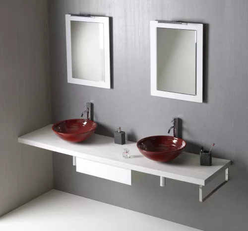 Fürdőszobabútor mosdópult, Sapho AVICE 230x50 öreg tölgy AV235