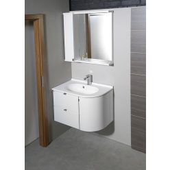   Fürdőszobabútor felső szekrény, Sapho PULSE 75x80x17 bal fehér PU077L