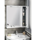 Fürdőszobabútor felső szekrény, Sapho PULSE 75x80x17 jobb fehér PU078P