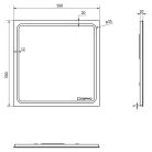 Fürdőszoba tükör, Sapho GEMINI 55x55 GM055