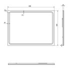 Fürdőszoba tükör, Sapho GEMINI 60x80 GM060