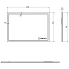 Fürdőszoba tükör, Sapho GEMINI 100x70 GM100
