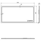 Fürdőszoba tükör, Sapho GEMINI 120x60 GM120